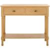 SAFAVIEH Home Collection Halton Camel Brown 2-Drawer Console Table for Living Room Foyer Bedroom Hallway Entryway Office(Camel)