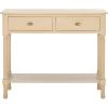 SAFAVIEH Home Collection Halton Camel Brown 2-Drawer Console Table for Living Room Foyer Bedroom Hallway Entryway Office(Natural)
