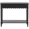 SAFAVIEH Home Collection Haven Desert Brown 2-Drawer Small Console Table for Entryway, Living Room, Foyer(Matt Black)