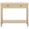 SAFAVIEH Home Collection Haven Desert Brown 2-Drawer Small Console Table for Entryway, Living Room, Foyer(Natural)