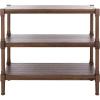 SAFAVIEH Home Collection Rafiki Black 3-Shelf Console Table CNS5715B(Brown)