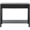 SAFAVIEH Home Collection Thurston Desert Brown 2-Drawer Console Table for Entryway, Living Room, Foyer(Matt Black)