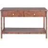 SAFAVIEH Home Collection Tudor Dark Brown/Gold 2-Drawer Lower Shelf Console Table (Fully Assembled)