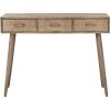 Safavieh Home Albus Mid-Century Modern Antique White 3-drawer Console Table(Chocolate)
