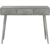 Safavieh Home Albus Mid-Century Modern Antique White 3-drawer Console Table(Slate / Grey)