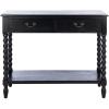 Safavieh Home Collection Athena Distressed White 2-Drawer Console Table(Black)
