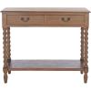 Safavieh Home Collection Athena Distressed White 2-Drawer Console Table(Brown)