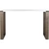 Safavieh Home Collection Bartholomew Mid-Century Modern White and Dark Brown Console Table(White / Dark Brown)