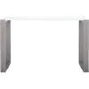 Safavieh Home Collection Bartholomew Mid-Century Modern White and Dark Brown Console Table(White / Grey)
