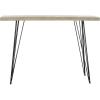 Safavieh Home Collection Etro Retro Mid-Century Light Oak and Black Wood Console