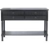 Safavieh Home Collection Haines Greige 4-Drawer Bottom Shelf Console Table(Black)