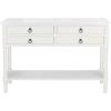 Safavieh Home Collection Haines Greige 4-Drawer Bottom Shelf Console Table(Distressed White)