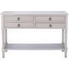 Safavieh Home Collection Haines Greige 4-Drawer Bottom Shelf Console Table(Greige)