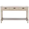 Safavieh Home Collection Landers Distressed 3-Drawer Console Table CNS5711A, Distrssed White(Greige)
