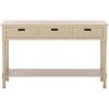 Safavieh Home Collection Landers Distressed 3-Drawer Console Table CNS5711A, Distrssed White(Sand)