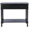 Safavieh Home Collection Peyton Brown 2-Drawer Console Table CNS5704C(Black)