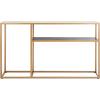 Safavieh Home Octavia Modern Walnut and Gold Console Table(Multi / Gold)