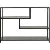 Safavieh Home Reese Mid-Century Modern Walnut and Gold Console Table(Black / Black)