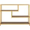 Safavieh Home Reese Mid-Century Modern Walnut and Gold Console Table(Walnut / Gold)