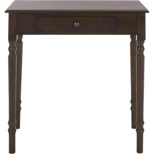 SAFAVIEH Home Collection – Arina Dark Chocolate Writing Desk, 1-Drawer Traditional Desk, Classic Home Office Design (DSK5710D)