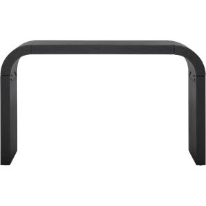 SAFAVIEH Home Collection – Liasonya Modern Natural Brown Waterfall Curved Console Table(Black)