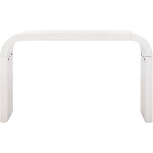 SAFAVIEH Home Collection – Liasonya Modern Natural Brown Waterfall Curved Console Table(White Washed)