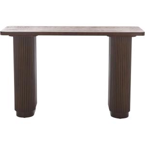 SAFAVIEH Home Collection Berai Dark Brown Console Table (Fully Assembled)(Dark Brown)