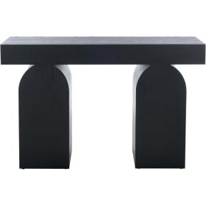 SAFAVIEH Home Collection Ekoshi Mid-Century Modern Bleached White Console Table (CNS2306B)(Black)