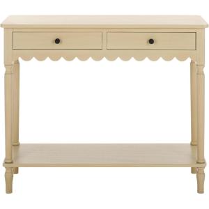 SAFAVIEH Home Collection Haven Desert Brown 2-Drawer Small Console Table for Entryway, Living Room, Foyer(Natural)