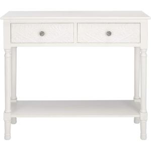SAFAVIEH Home Collection Josie Greige 2-Drawer Console Table(Distressed White)