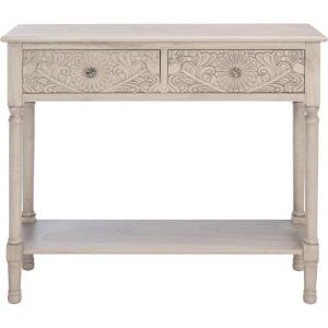 SAFAVIEH Home Collection Josie Greige 2-Drawer Console Table(Greige)