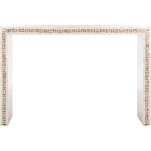 SAFAVIEH Home Collection Kestrel White/Gold Capiz Shell Console Table (Fully Assembled)