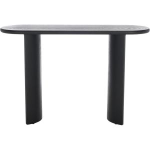 SAFAVIEH Home Collection Koka Walnut Brown Oval Top Console Table (Fully Assembled)(Black)