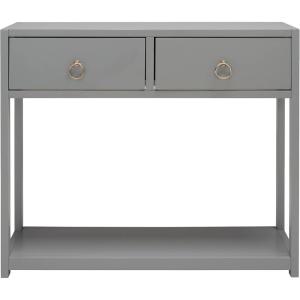 SAFAVIEH Home Collection Sadie Contemporary Turquoise Green 2-Drawer Console Table (Fully Assembled)(Grey)