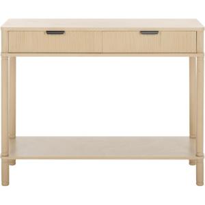 SAFAVIEH Home Collection Thurston Desert Brown 2-Drawer Console Table for Entryway, Living Room, Foyer(Natural)