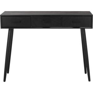 Safavieh Home Albus Mid-Century Modern Antique White 3-drawer Console Table(Black)