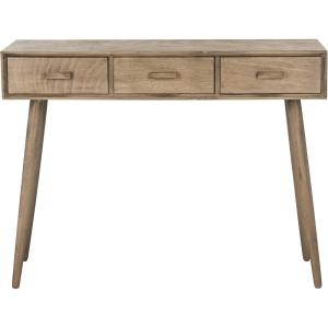 Safavieh Home Albus Mid-Century Modern Antique White 3-drawer Console Table(Chocolate)