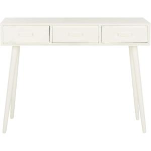 Safavieh Home Albus Mid-Century Modern Antique White 3-drawer Console Table(Vintage White)
