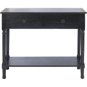Safavieh Home Collection Allura Black 2-Drawer Bottom Shelf Console Table(Black)