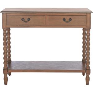 Safavieh Home Collection Athena Distressed White 2-Drawer Console Table(Brown)