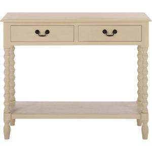 Safavieh Home Collection Athena Distressed White 2-Drawer Console Table(Sand)