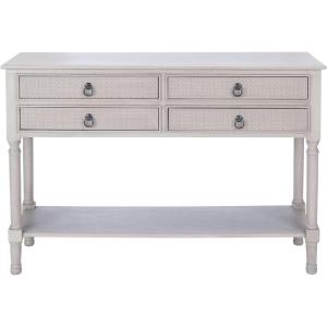 Safavieh Home Collection Haines Greige 4-Drawer Bottom Shelf Console Table(Greige)