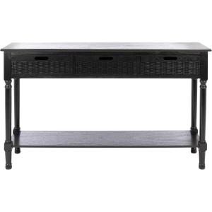 Safavieh Home Collection Landers Distressed 3-Drawer Console Table CNS5711A, Distrssed White(Black)