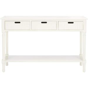 Safavieh Home Collection Landers Distressed 3-Drawer Console Table CNS5711A, Distrssed White(Distressed White)