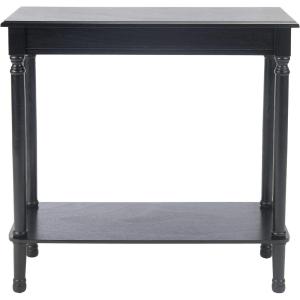 Safavieh Home Collection Tinsley Brown Rectangular Bottom Shelf Console Table(Black)