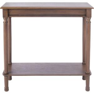 Safavieh Home Collection Tinsley Brown Rectangular Bottom Shelf Console Table(Brown)