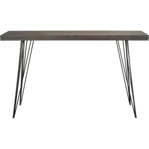 Safavieh Home Collection Wolcott Mid-Century Modern Taupe and Black Console Table(Dark Brown / Black)