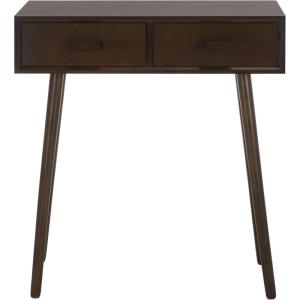 Safavieh Home Dean Mid-Century Modern Slate Grey 2-drawer Console(Dark Chocolate)