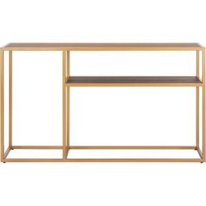 Safavieh Home Octavia Modern Walnut and Gold Console Table(Walnut / Gold)