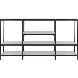 Safavieh Home Petra Beige and Matte Black 3-tier Console Table